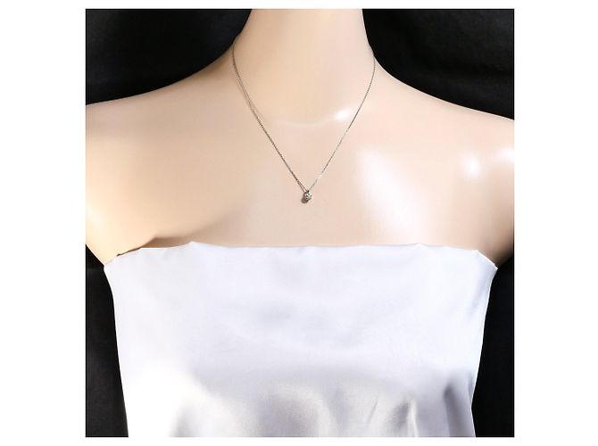 Autre Marque Platinhalskette PT900/PT850 mit Diamant - Ansicht 6