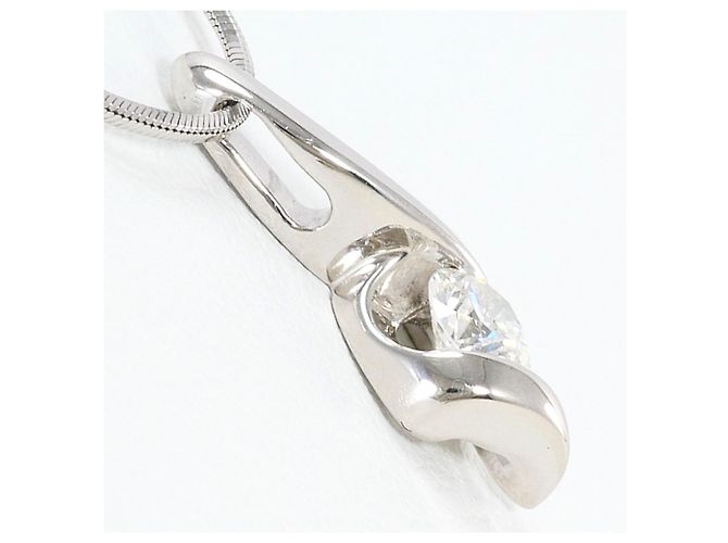 Autre Marque 18K Weißgoldkette mit Diamant Golden - Ansicht 2