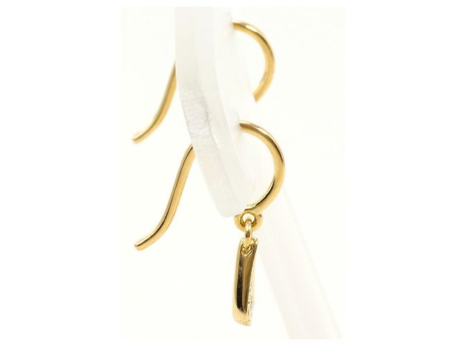Autre Marque Orecchini pendenti in oro giallo 18K con diamanti D'oro - vista 2