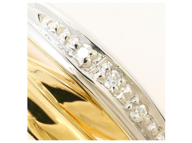 Autre Marque Platin- und Goldring mit Diamant Golden - Ansicht 2
