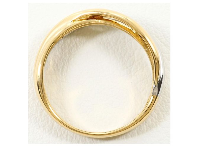 Autre Marque Platin- und Goldring mit Diamant Golden - Ansicht 3