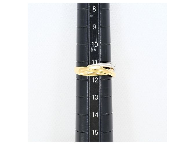 Autre Marque Platin- und Goldring mit Diamant Golden - Ansicht 8