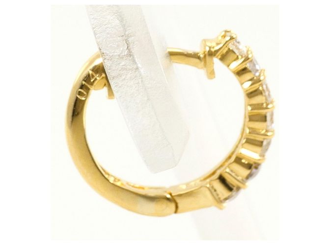 Autre Marque Orecchini a cerchio in oro giallo 18K con diamante D'oro - vista 2