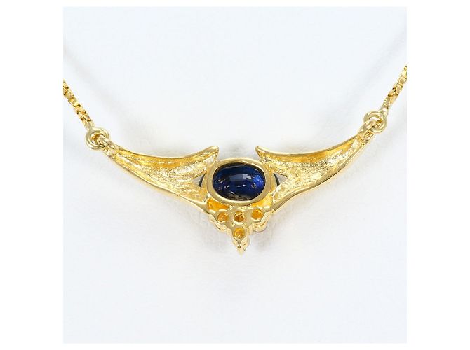 Autre Marque Collana in oro giallo 18K con zaffiro e diamante D'oro - vista 3