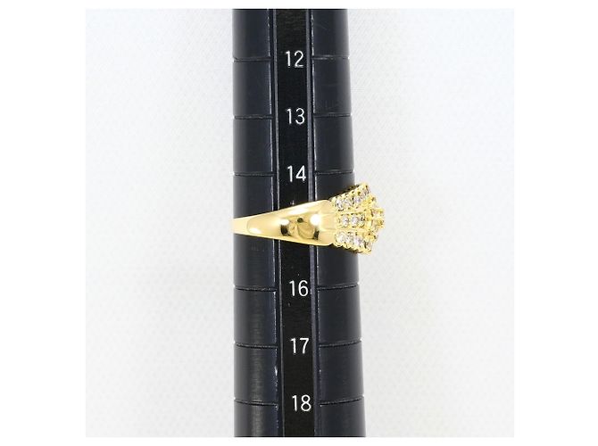 Autre Marque 18K Gelbgold-Ring mit Diamant Golden - Ansicht 8