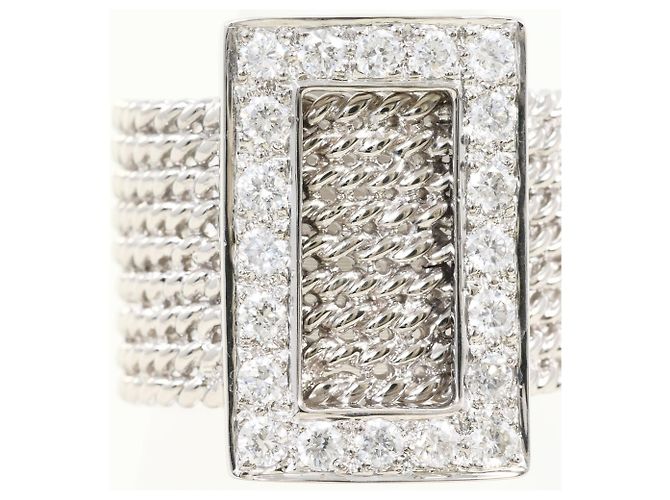 Autre Marque 18K Weißgold Diamantring Golden - Ansicht 2