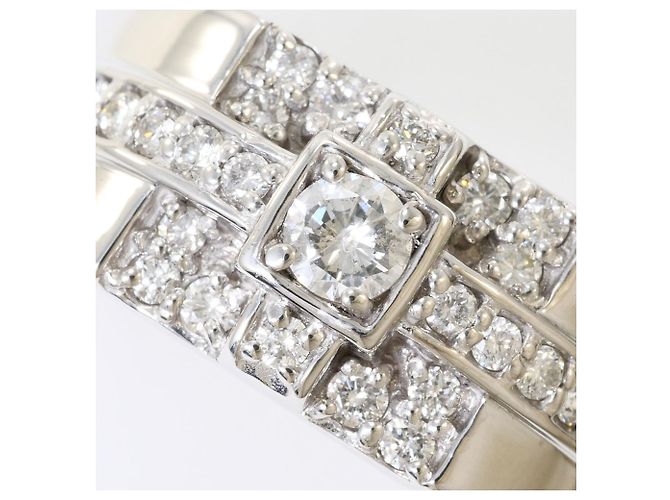 Autre Marque 18K Weißgold-Ring mit Diamant Golden - Ansicht 2