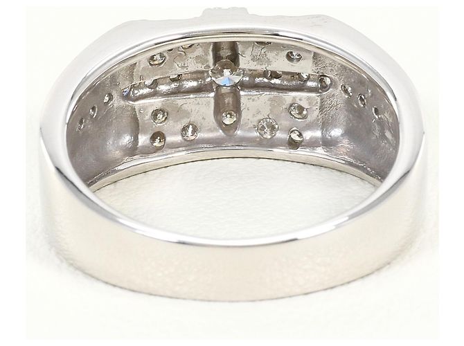 Autre Marque 18K Weißgold-Ring mit Diamant Golden - Ansicht 4