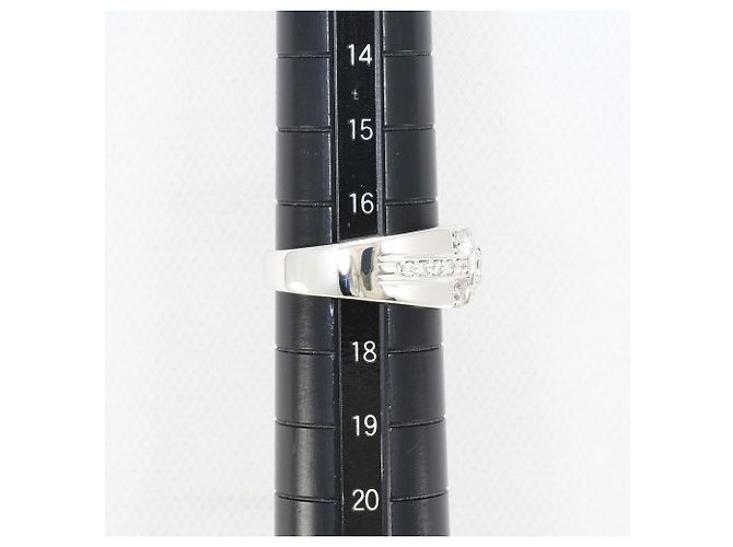 Autre Marque 18K Weißgold-Ring mit Diamant Golden - Ansicht 8