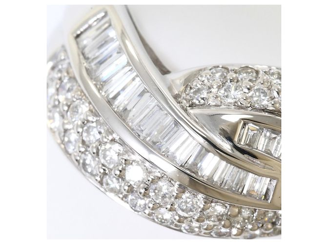Autre Marque 18K Weißgold-Ring mit Diamant Golden - Ansicht 2