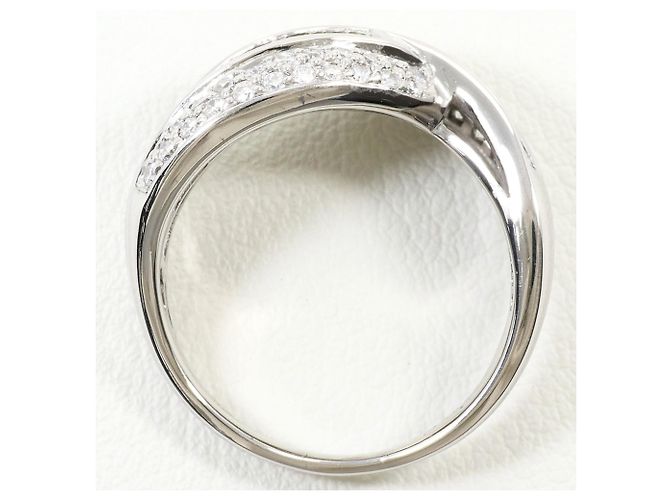 Autre Marque 18K Weißgold-Ring mit Diamant Golden - Ansicht 3