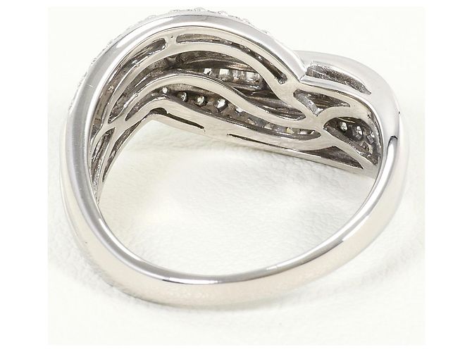 Autre Marque 18K Weißgold-Ring mit Diamant Golden - Ansicht 4