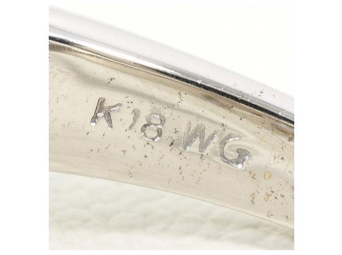 Autre Marque Anello a fascia in oro bianco 18K con diamante D'oro - vista 5