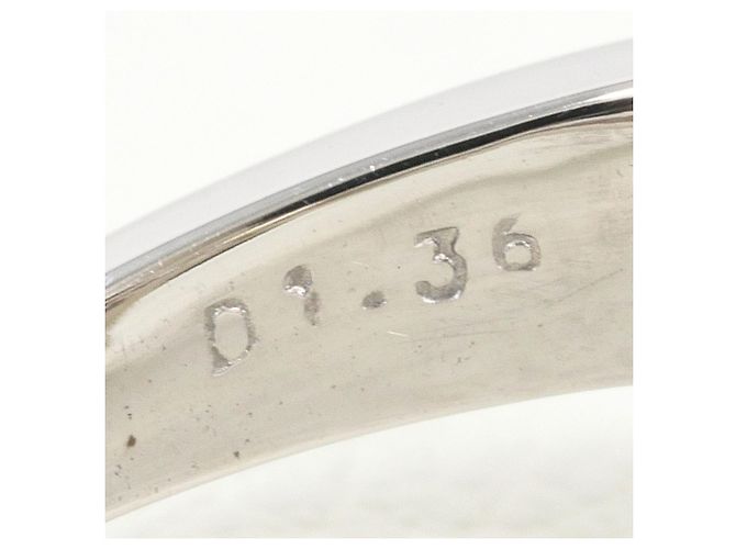 Autre Marque Anello a fascia in oro bianco 18K con diamante D'oro - vista 6