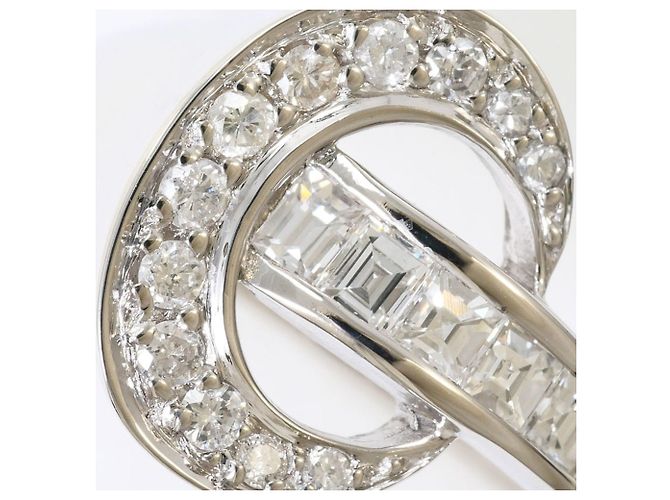 Autre Marque Anillo de banda en oro blanco de 18K con diamante Dorado - vista 2