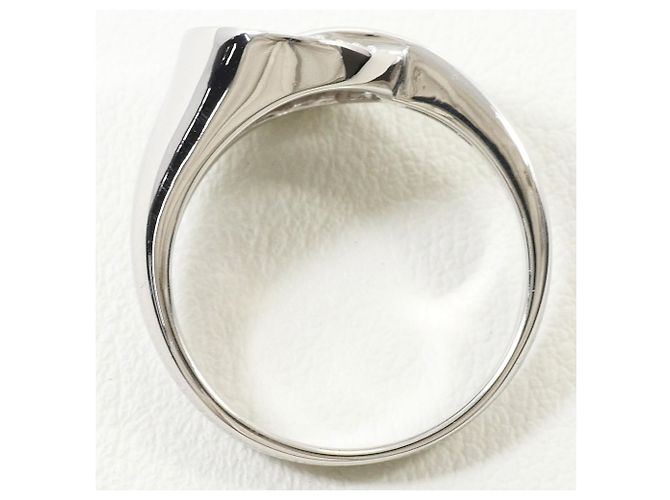 Autre Marque Anillo de banda en oro blanco de 18K con diamante Dorado - vista 3