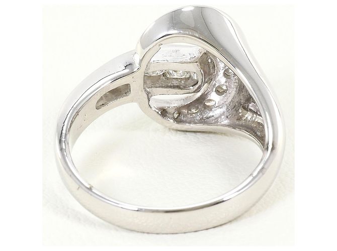 Autre Marque Anillo de banda en oro blanco de 18K con diamante Dorado - vista 4