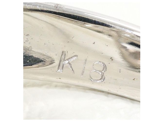 Autre Marque Anillo de banda en oro blanco de 18K con diamante Dorado - vista 5