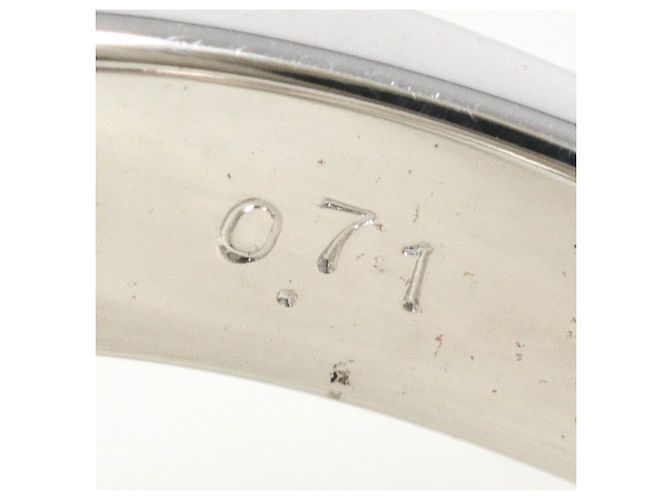Autre Marque Anillo de banda en oro blanco de 18K con diamante Dorado - vista 6