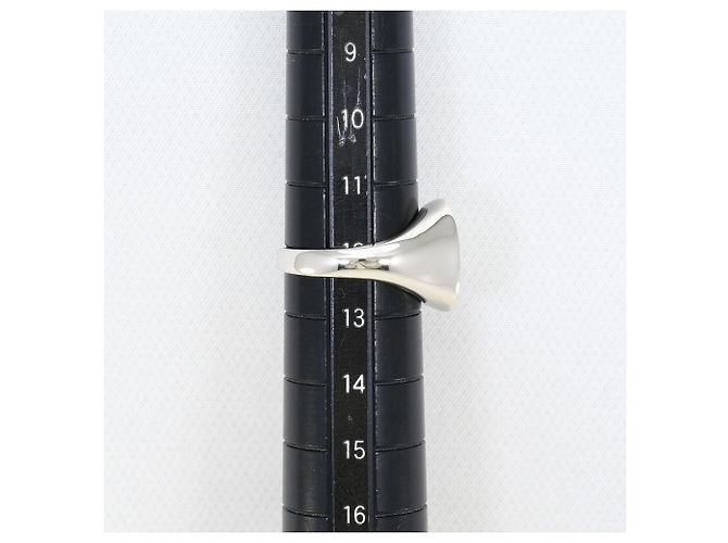 Autre Marque Anillo de banda en oro blanco de 18K con diamante Dorado - vista 8