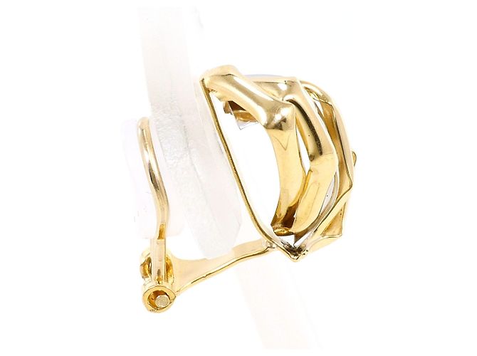 Autre Marque Orecchino a clip in oro giallo 18K e platino D'oro - vista 2