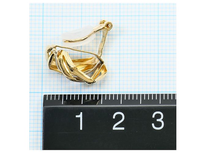 Autre Marque Orecchino a clip in oro giallo 18K e platino D'oro - vista 3