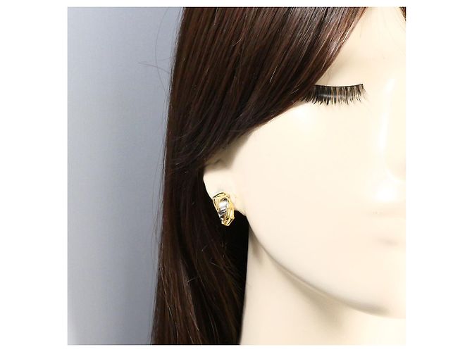 Autre Marque Orecchino a clip in oro giallo 18K e platino D'oro - vista 4