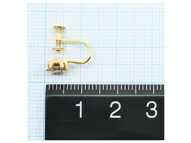 Autre Marque Orecchini a clip in oro giallo 18K con diamanti marroni Marrone D'oro - vista 3