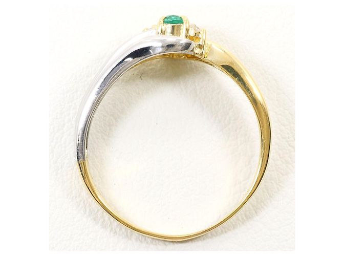 Autre Marque Eleganter 18K Gold- und Platinring Golden - Ansicht 2