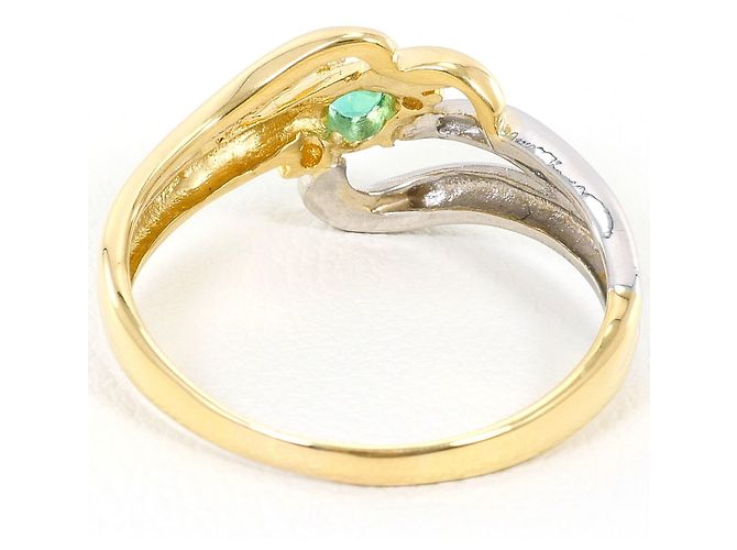 Autre Marque Eleganter 18K Gold- und Platinring Golden - Ansicht 3
