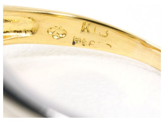 Autre Marque Eleganter 18K Gold- und Platinring Golden - Ansicht 5