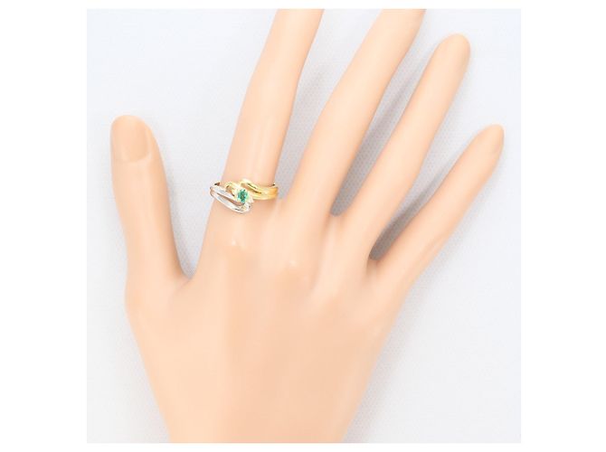 Autre Marque Eleganter 18K Gold- und Platinring Golden - Ansicht 6