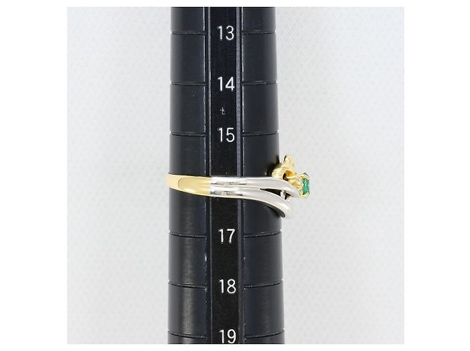 Autre Marque Eleganter 18K Gold- und Platinring Golden - Ansicht 7