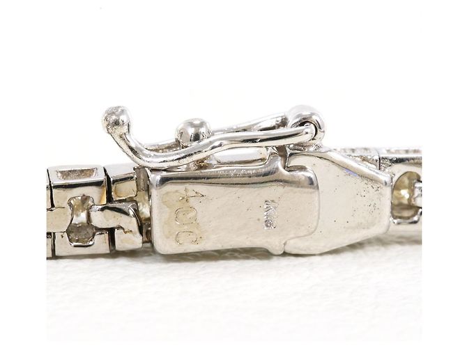 Autre Marque Bracciale con charm in oro bianco 18K con diamanti D'oro - vista 4