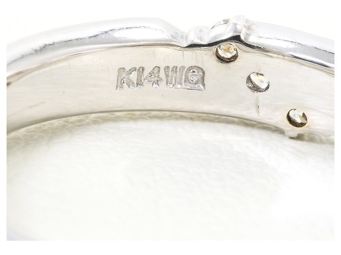 Autre Marque 14K Weißgold-Ring mit Diamant Golden - Ansicht 4