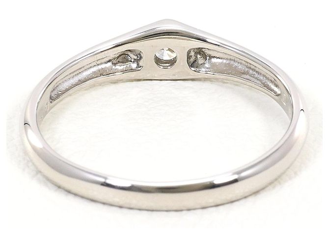 Autre Marque Platinring mit Diamant - Ansicht 3
