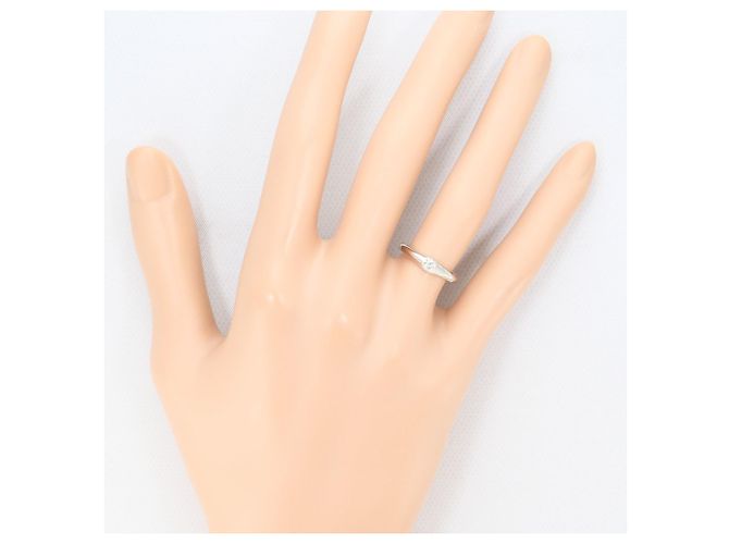 Autre Marque Platinring mit Diamant - Ansicht 6