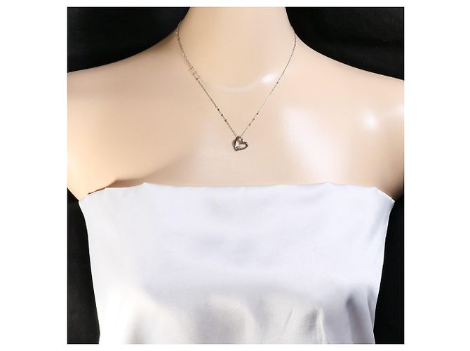 Autre Marque Collana in oro bianco 10K con diamanti Rosa D'oro - vista 5