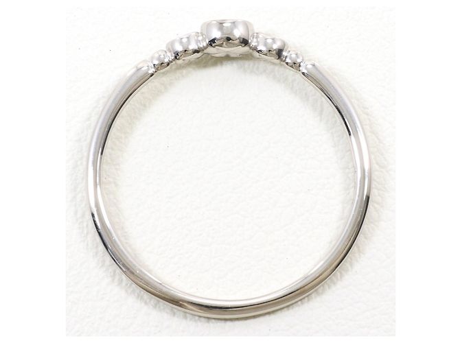 Autre Marque Anello a fascia in oro bianco 10K con diamante D'oro - vista 2