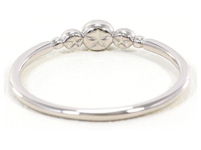 Autre Marque Anello a fascia in oro bianco 10K con diamante D'oro - vista 3