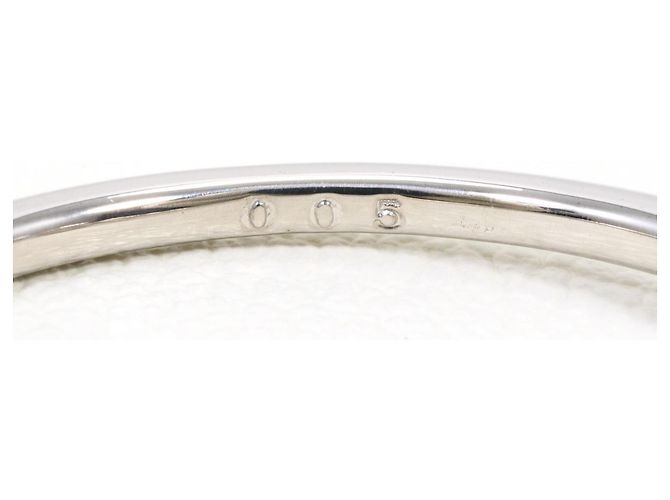 Autre Marque Anello a fascia in oro bianco 10K con diamante D'oro - vista 5
