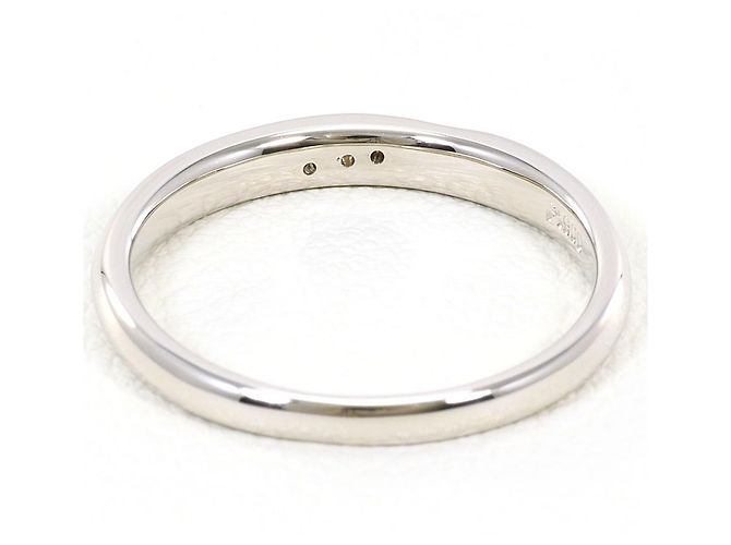 Autre Marque PT900 Platinring mit Diamant - Ansicht 3