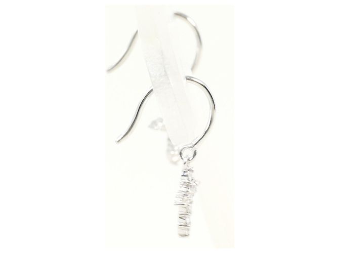 Autre Marque Orecchini pendenti in oro bianco 18K e diamanti D'oro - vista 2