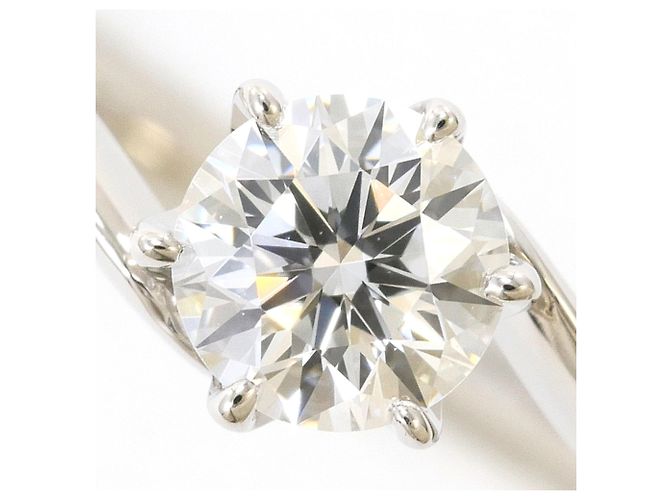 Autre Marque PT900 Platinring mit Diamant - Ansicht 2