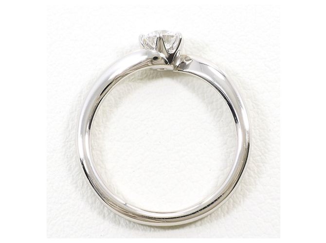 Autre Marque PT900 Platinring mit Diamant - Ansicht 3