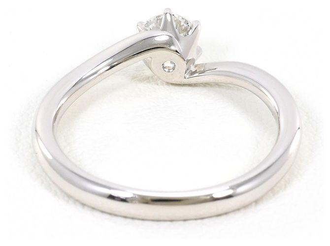 Autre Marque PT900 Platinring mit Diamant - Ansicht 4