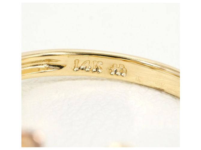 Autre Marque 14K Goldring mit Diamant Golden - Ansicht 4