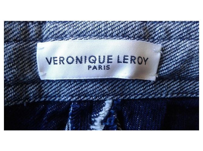 Veronique Leroy Vaqueros de Denim Patchwork Véronique Leroy Azul - vista 3