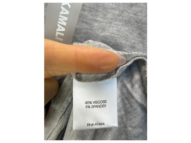 Norma Kamali Top corto in misto viscosa grigio - vista 3