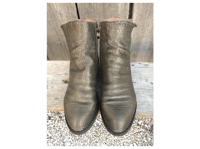 Autre Marque Fiorentini + Baker Botines de piel metalizada dorada Dorado - vista 3